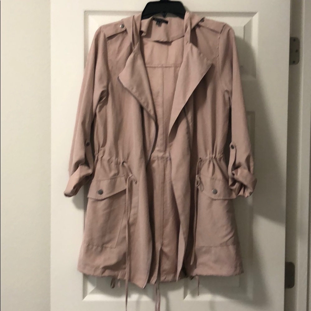 Pink casual jacket.